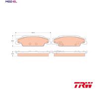 TRW Genuine Rear Disc Brake Pads GDB4453 - Fits Cadillac CTS 2003-2007 & STS
