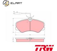 BRAKE PAD SET DISC BRAKE GDB447 FOR FIAT DUCATO/Van/Platform/Chassis/Panorama