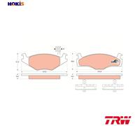 TRW GDB454 Brake pad set