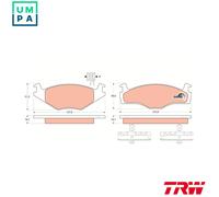 TRW GDB454 Brake pad set