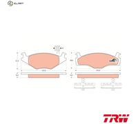 BRAKE PAD SET DISC BRAKE GDB454 FOR VW SANTANA GOLF/Mk/III SCIROCCO JETTA 1.5L