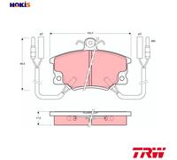 BRAKE PAD SET DISC BRAKE GDB457 FOR LANCIA DELTA/ PRISMA 831A4.000 1.6L 4cyl