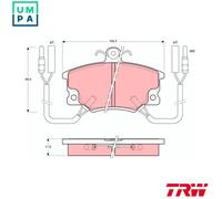 BRAKE PAD SET DISC BRAKE GDB457 FOR LANCIA DELTA/ PRISMA 831A4.000 1.6L 4cyl
