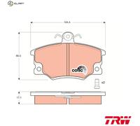 TRW GDB458 Brake pad set