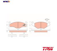 TRW GDB459 Brake pad set