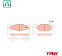 TRW GDB459 Brake pad set