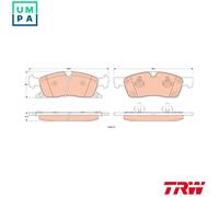 TRW Disc Brake Pads Set GDB4604 Front – Jeep Grand Cherokee IV WK/WK2, Dodge Durango 2011-2014