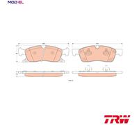 BRAKE PAD SET DISC BRAKE GDB4604 FOR JEEP GRAND/CHEROKEE/IV/SUV ERB 3.6L 6cyl