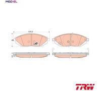 BRAKE PAD SET DISC BRAKE GDB4606 FOR CHEVROLET 10 AB5 0.9L 3cyl SPARKLMT 1.0L