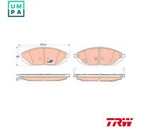 TRW Brake Pad Set GDB4606 - Disc Brake for Chevrolet Spark, Matiz, Beat