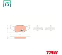 TRW Brake Pad Set GDB463 – Disc Brake for VW PASSAT B1 (32) 1.3 1973-198