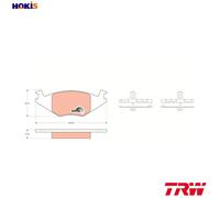 Brake Pad Set, disc brake TRW GDB463 for VW PASSAT B1 (32) 1.3 1973-198
