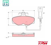 BRAKE PAD SET DISC BRAKE FOR FORD SCORPIO/Turnier/Break GRANADA/Mk/III/III 2.4L