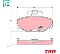 BRAKE PAD SET DISC BRAKE GDB472 FOR GINETTA PANTHER TVR AC COBRA/Mk/IV ACECA G34