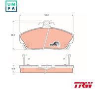 BRAKE PAD SET DISC BRAKE GDB496 FOR MG LOTUS ROVER 45/Hatchback 200 25 400 1.4L