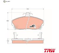 TRW GDB496 Brake pad set