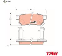 TRW GDB499 Brake pad set