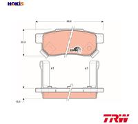 TRW GDB499 Brake pad set