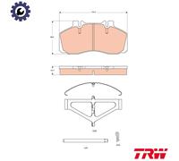 BRAKE PAD SET DISC BRAKE GDB5004 FOR RENAULT TRUCKS IVECO T4.40B/3/40A/3 4.0L