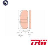 Brake Pad Set, disc brake TRW GDB5065 for MAN EM 6.9 1993-1997