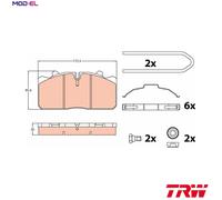 BRAKE PAD SET DISC BRAKE GDB5069 FOR RENAULT TRUCKS MAN L2000 4.1L 4cyl MIDLUM