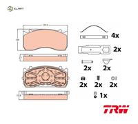 BRAKE PAD SET DISC BRAKE GDB5073 FOR MERCEDES-BENZ ATEGO/2 ANTOS AXOR ACTROS TGL