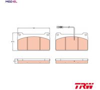 TRW Brake Pad Set GDB5074 - Disc Brake for Mercedes-Benz Unimog (OM924/923/916)