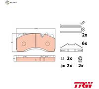 BRAKE PAD SET DISC BRAKE GDB5084 FOR RENAULT TRUCKS DAF DCI6-W/A 6.2L 6cyl 3.9L
