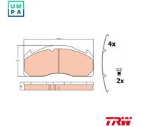 BRAKE PAD SET DISC BRAKE GDB5085 FOR VOLVO D12A340/D12D340/D12C340 12.1L 6cyl