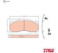BRAKE PAD SET DISC BRAKE GDB5085 FOR VOLVO D12A340/D12D340/D12C340 12.1L 6cyl