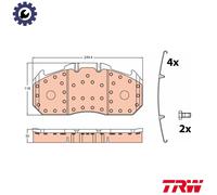 BRAKE PAD SET DISC BRAKE GDB5086 FOR RENAULT TRUCKS IRISBUS ERF MAN