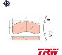 BRAKE PAD SET DISC BRAKE GDB5089 FOR VOLVO FH12 FH16 FM/X/II FMX D12A380 12.1L