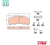 BRAKE PAD SET DISC BRAKE GDB5091 FORBRAKE PAD SET DISC BRAKE GDB5091 FOR BPW 05