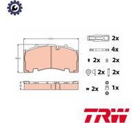 Brake pads GDB5093 TRW for VW PORSCHE FIAT