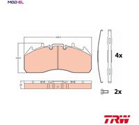 BRAKE PAD SET DISC BRAKE GDB5096 FOR VOLVO DH12E340/DH12D340/DH12E380 12.1L 6cyl