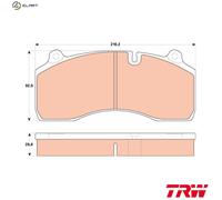 BRAKE PAD SET DISC BRAKE GDB5100 FOR RENAULT TRUCKS VOLVO DXi 5 4.8L 4cyl MIDLUM