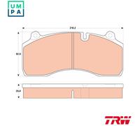 BRAKE PAD SET DISC BRAKE GDB5100 FOR RENAULT TRUCKS VOLVO DXi 5 4.8L 4cyl MIDLUM