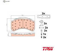 Brake Pads Set GDB5116 TRW Genuine Top Quality Guaranteed New