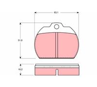 BRAKE PAD SET, DISC BRAKE GDB591