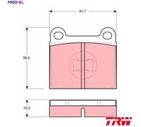 TRW GDB648 Brake pad set