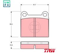 TRW GDB648 Brake pad set