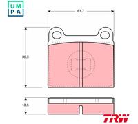 TRW Brake Pad Set GDB663 - Disc Brake for VW Passat B1/B2, Dasher, Scirocco, Golf, Rabbit, 412 914