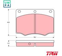 BRAKE PAD SET DISC BRAKE GDB674 FOR MOSKVICH FORD GRANADA/Turnier/Break 1.4L