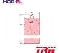 BRAKE PAD SET DISC BRAKE GDB704 FOR LANCIA FULVIA/Berlina FLAVIA JAGUAR 1.6L