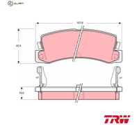 TRW Brake Pad Set GDB730 - Disc Brake - Fits Toyota Corolla Liftback, FX, Compact