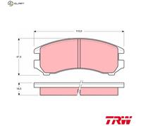 Brake pads GDB731 TRW for NISSAN SUZUKI TATA