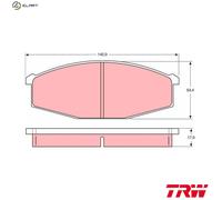 Brake pads GDB747 TRW for NISSAN PATROL III/1 Station Wagon PATROL III/1 Hardtop