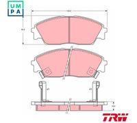 TRW Brake Pad Set GDB763 – Front Disc Pads for Honda Civic, CRX, Concerto, Prelude