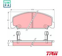 TRW Brake Pad Set GDB764 for Honda Accord II & Civic II Shuttle
