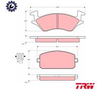 Brake pads GDB769 TRW for TOYOTA STARLET